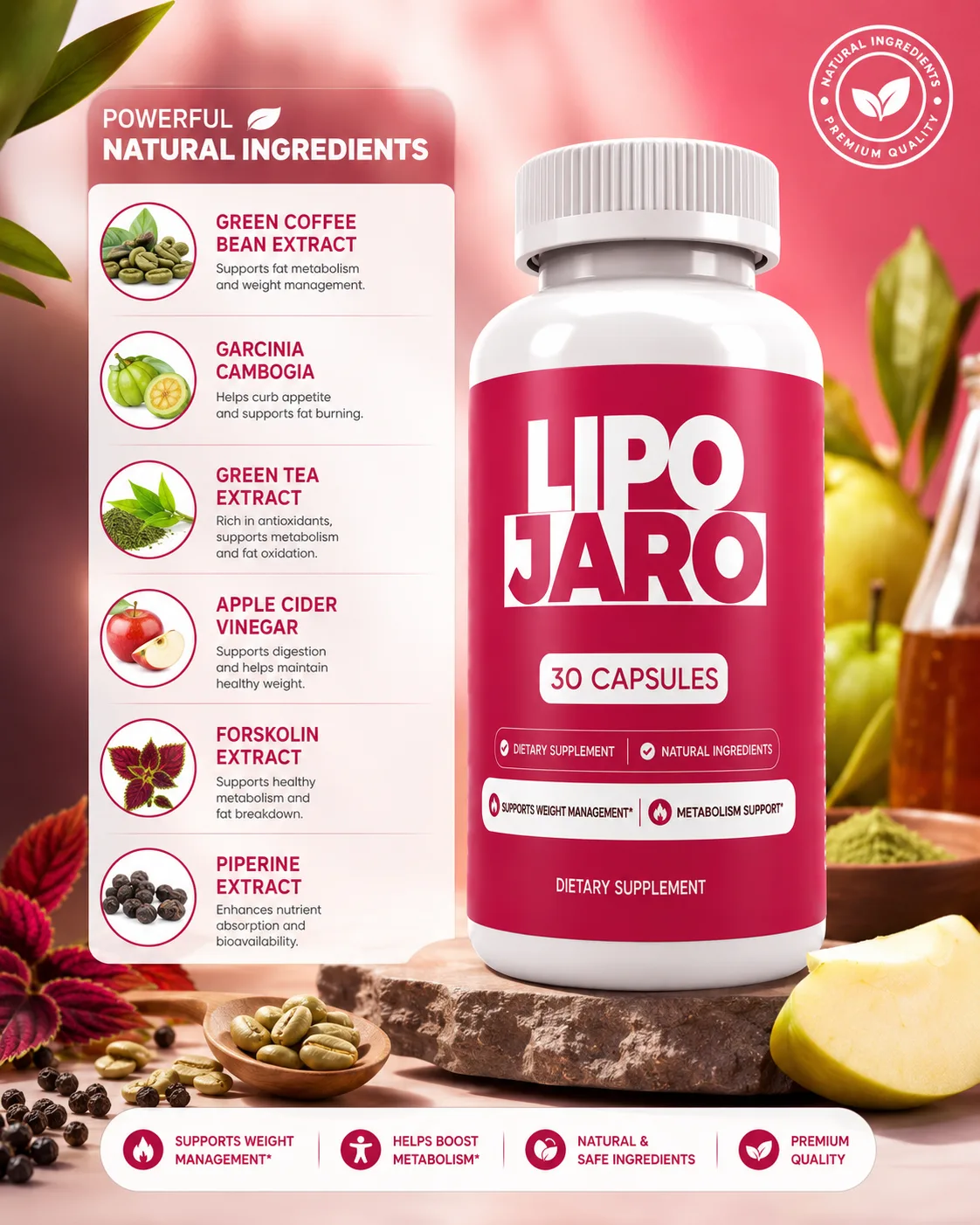 LipoJaro Natural Weight Management Formula